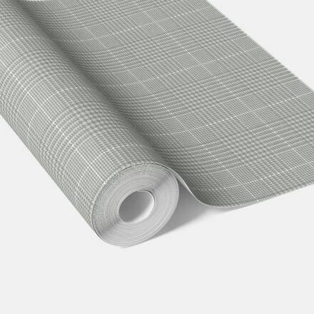 'Chapel' Neutral Plain/ Textured Check Wallpaper (Sage Gray)