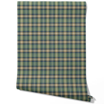 'Alohomora' Geometric Plaid Checkered Wallpaper (Green/ Blue/ Beige/ Brown)