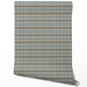 'Mystic Dream' Geometric Plaid Checkered Wallpaper (Gray/ Blue/ Beige/ Brown)