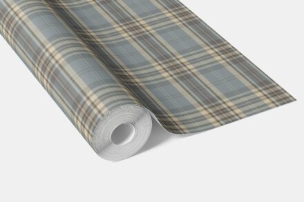 'Mystic Dream' Geometric Plaid Checkered Wallpaper (Gray/ Blue/ Beige/ Brown) - Image 3