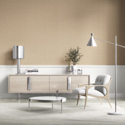 'Blown Away' Neutral Herringbone Textured Wallpaper (Gold Beige/ Khaki) - Image 2