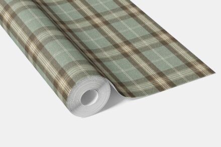 'Dusty Dew' Geometric Plaid Checkered Wallpaper (Green/ Brown/ Beige) - Image 3