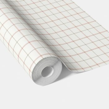 'Ironbark' Windowpane Checkered/ Plaid Wallpaper (Pink/ White/ Taupe)