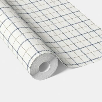 'Rock Way' Windowpane Checkered/ Plaid Wallpaper (Navy Blue/ White/ Taupe)