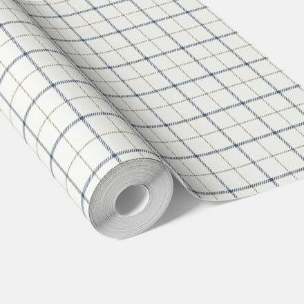 'Rock Way' Windowpane Checkered/ Plaid Wallpaper (Navy Blue/ White/ Taupe)