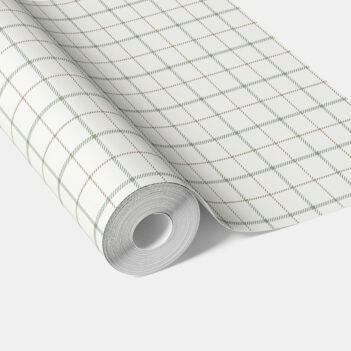 'Mascarpone' Windowpane Checkered/ Plaid Wallpaper Green/ White/ Taupe