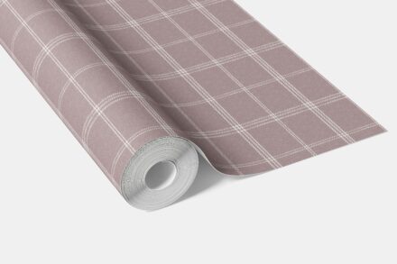 'Star Balsam' Geometric Plaid Checkered Wallpaper (Mauve/ Muted Pink) - Image 3