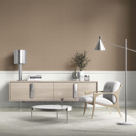 'Errico' Neutral Plain/ Textured Houndstooth Wallpaper (Coffee Brown) - Image 2