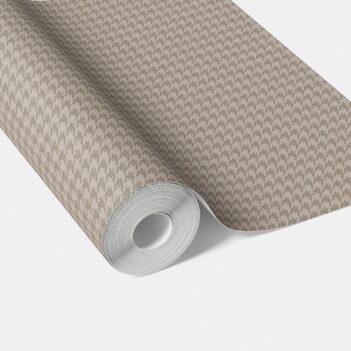 'Merry Round' Neutral Plain/ Textured Houndstooth Wallpaper (Beige/ Warm Gray/ Taupe)