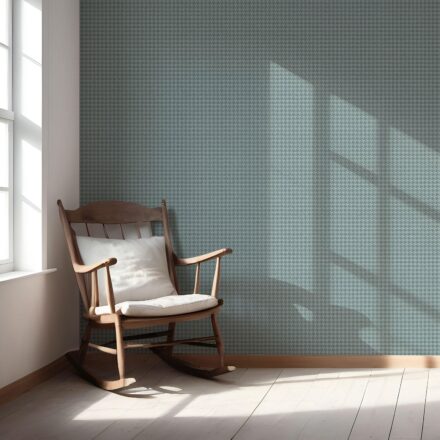 'Alvarium' Plain/ Textured Houndstooth Wallpaper (Soft Blue) - Image 5