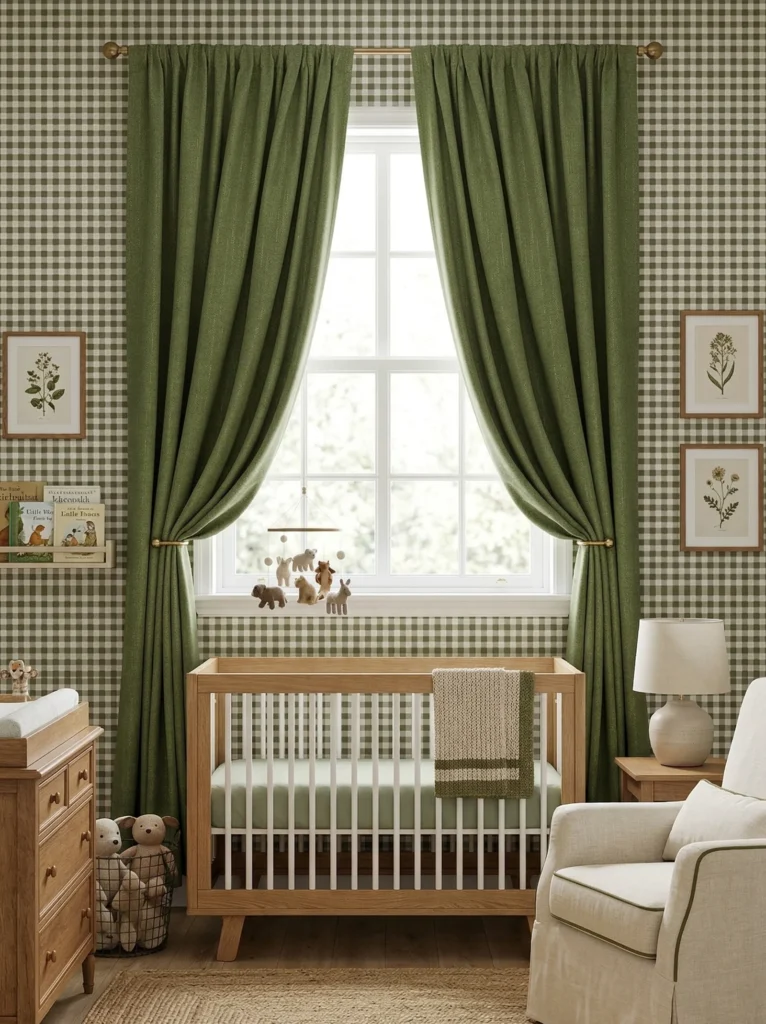 Green curtains