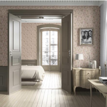 'Katsura' Chinoiserie/ English Floral Wallpaper (Light Pink/ Peach/ Cream/ Green) - Image 4