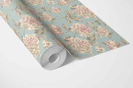 'Messina' Chinoiserie/ English Floral Wallpaper (Blue/ Cream/ Beige/ Pink/ Green) - Image 3