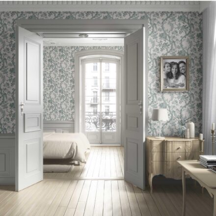 'Adrano' Floral Toile/ Bird Print Chinoiserie Wallpaper (Gray-Green) - Image 4
