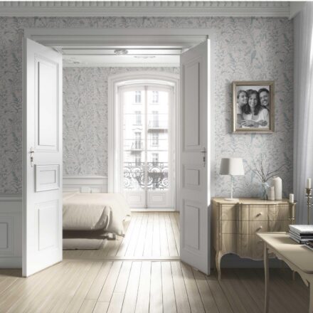 'Freshfield' Birds Print/ Botanical Wallpaper (Duck Egg Blue/ Off-White) - Image 4