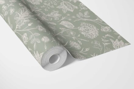 'Otis' Floral/ Botanical Wallpaper (Sage Green) - Image 3