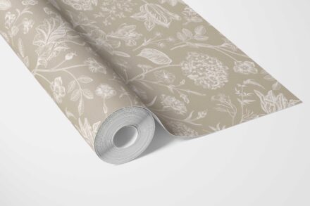 'Foamy Hills' Neutral Floral/ Botanical Wallpaper (Beige/ Brown/ Cream) - Image 3