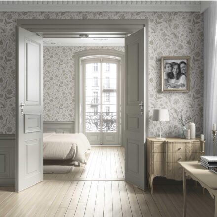 'Glimpse' Floral/ Botanical Wallpaper (Olive Green) - Image 4