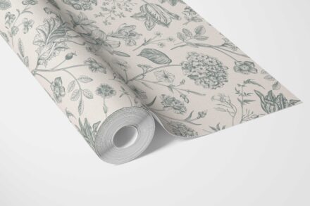 'Gosling' Floral/ Botanical Wallpaper (Teal Green) - Image 3