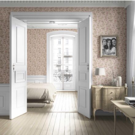 'Honshu' Chinoiserie/ English Floral Wallpaper (Soft Pink/ Peach/ Green/ Cream) - Image 4