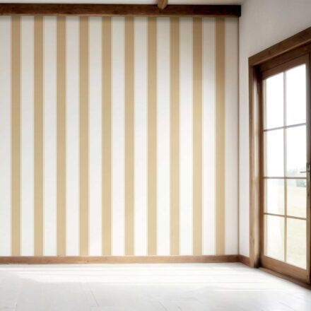 'Urbino' Geometric Striped Wallpaper (Sand Beige/ Tan/ White) - Image 7