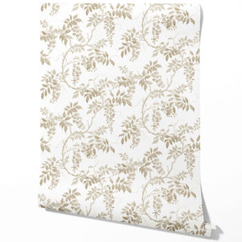 'Avairy' Neutral Floral Vine/ Botanical Wallpaper (Beige/ Taupe/ Gray/ White)