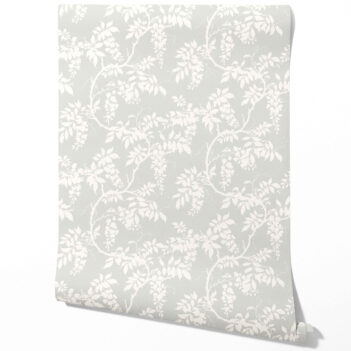 'Sassari' Neutral Floral Vine/ Botanical Wallpaper (Dove Gray/ Off-White)