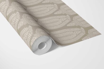 'Sagano' Neutral Paisley Floral Wallpaper (Beige/ Taupe/ Warm Gray) - Image 3