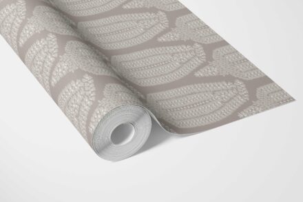 'Oyster Oak' Neutral Paisley Floral Wallpaper (Taupe Gray/ Greige) - Image 3