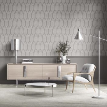 'Bahaara' Neutral Paisley Floral Wallpaper (Gray/ White)