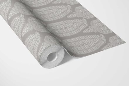 'Bahaara' Neutral Paisley Floral Wallpaper (Gray/ White) - Image 3
