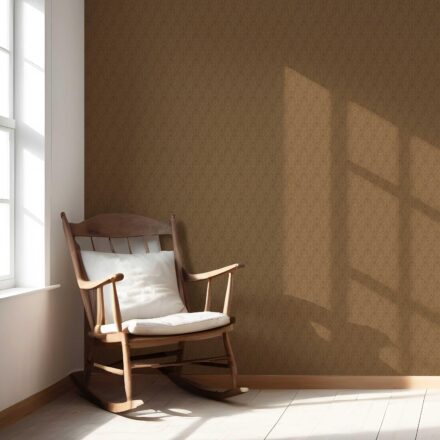 'Ellora' Neutral Self-Patterned Damask Floral Wallpaper (Brown/ Deep Bronze) - Image 5