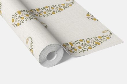 'Almens' Ethnic/ Vintage-Inspired Floral Paisley Wallpaper (Yellow/ Green/ Off-White) - Image 3