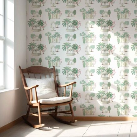 'Cadence' Floral Botanical Patterned Wallpaper (Pink/ Red/ Green/ White) - Image 5