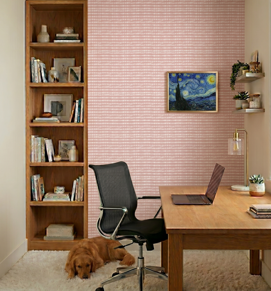 Pink textured wallpaper