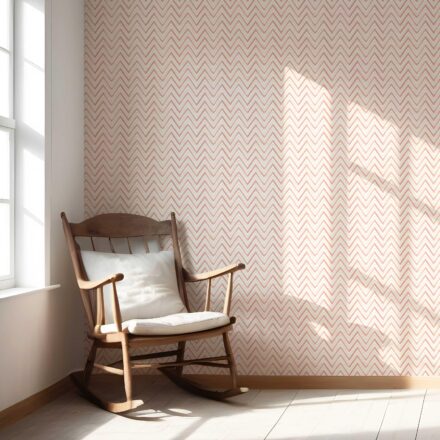 'Anne Canal' Geometric Zigzag/ Chevron Wallpaper (Pink/ Yellow) - Image 5