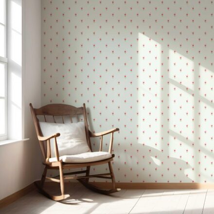 'Corallo' Vintage-Inspired Floral Block Print Wallpaper (Mint Green/ Pink) - Image 5