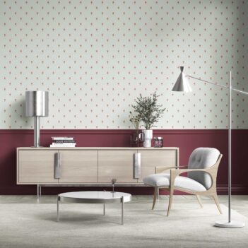 'Corallo' Vintage-Inspired Floral Block Print Wallpaper (Mint Green/ Pink)