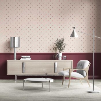 'Combita' Vintage-Inspired Floral Block Print Wallpaper (Pink/ Green)