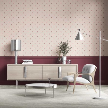 'Combita' Vintage-Inspired Floral Block Print Wallpaper (Pink/ Green)