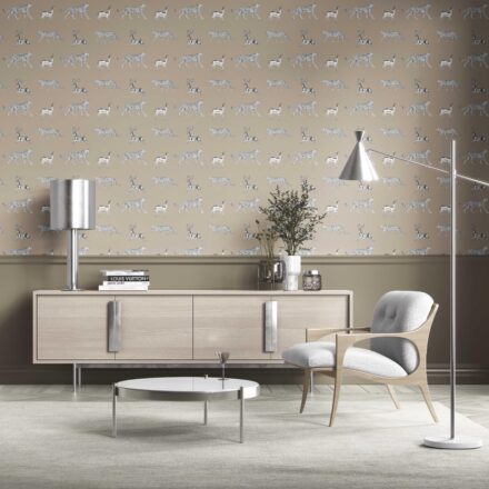 'Earthen Jug' Leopard Animal Print Wallpaper (Beige/ White/ Greige) - Image 2