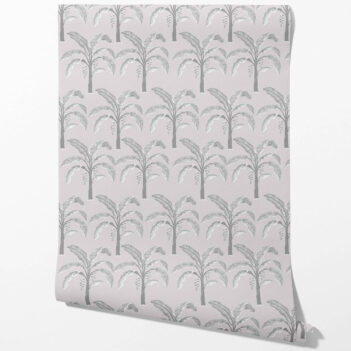 'Asprilla' Floral/ Botanical Palm Trees Patterned Wallpaper (Gray)