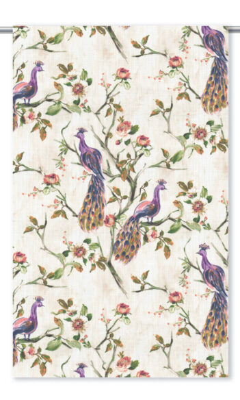 'Melfi' French Country Print Custom Drapes (Orange/ Green/ Purple)