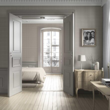 'Dartmoor' Neutral Textured Check/ Geometric Wallpaper (Greige/ Taupe) - Image 4