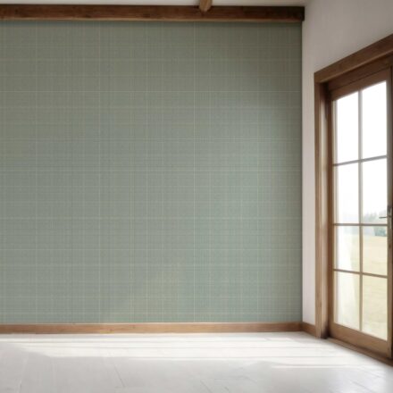 'Gentle Tide' Textured Check/ Geometric Wallpaper (Sage Green) - Image 7