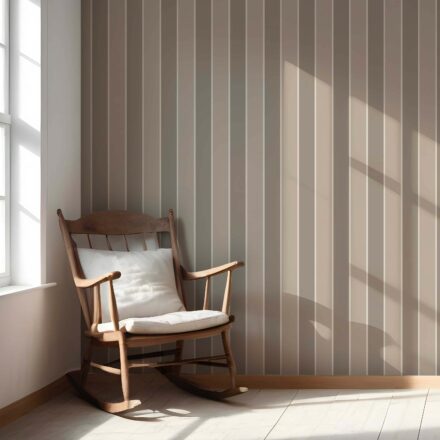 'Cierzo' Neutral Geometric Striped Wallpaper (Taupe Gray/ Brown) - Image 4