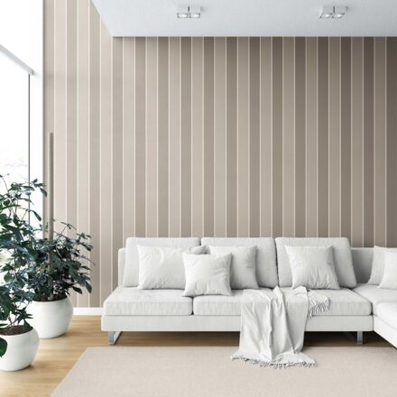 'Cierzo' Neutral Geometric Striped Wallpaper (Taupe Gray/ Brown) - Image 6