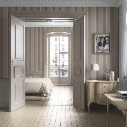 'Cierzo' Neutral Geometric Striped Wallpaper (Taupe Gray/ Brown) - Image 3