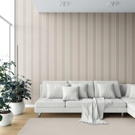 'Rayo Sol' Neutral Geometric Striped Wallpaper (Beige/ Cream) - Image 6