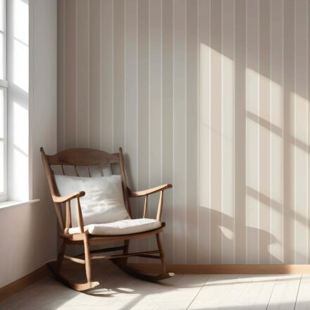 'Borneo' Neutral Geometric Striped Wallpaper (Beige/ Cream) - Image 4